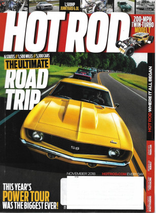 HOT ROD 2018 NOV - ULTIMATE ROAD TRIP, TWIN TURBO MODEL T,CAROL COX, HUDSON P/U